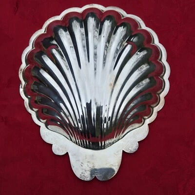 罗杰斯银盘碗壳形大号12x10装饰  — 第 1/4 张图片