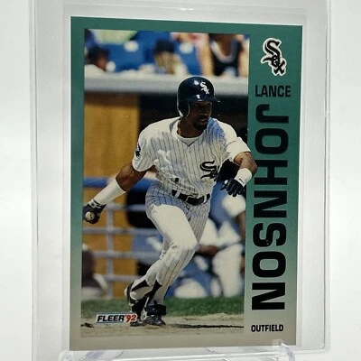 1992 Fleer Lance Johnson Baseball Card #87 Mint FREE SHIPPING - Image 1 of 3