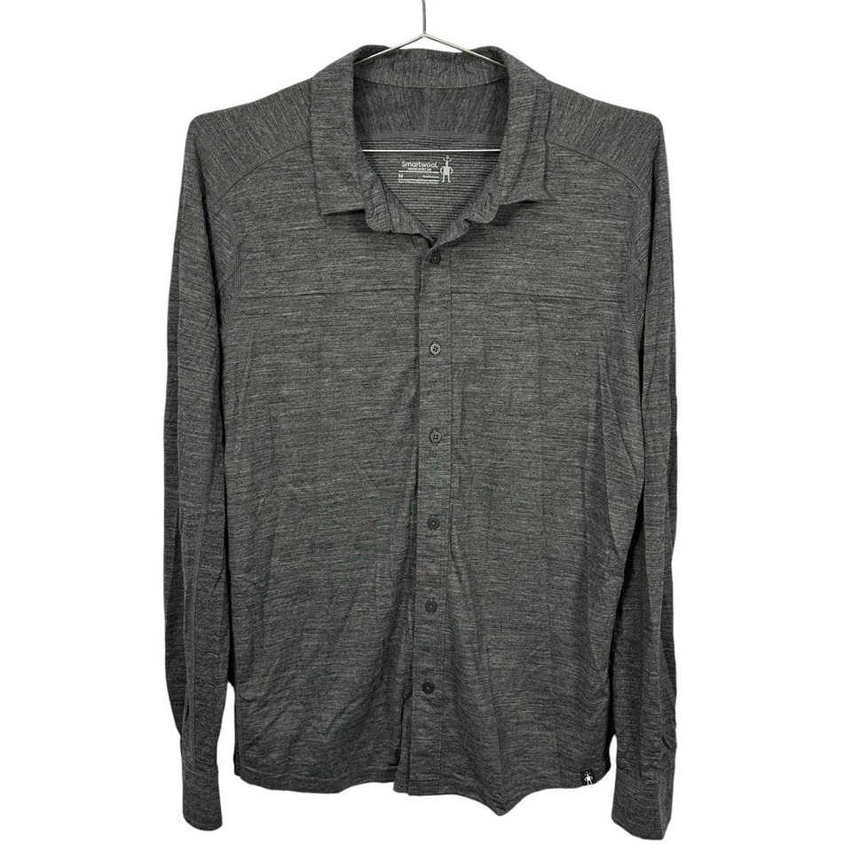 Smartwool Merino Gray Button Up Shirt Medium - Image 1 of 4