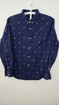 Vintage 1994 Stussy Mens XL Long Sleeve Button Up Blue Shirt  - Image 1 of 4