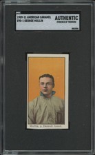 1909 E90-1 GEORGE MULLIN NNO VG AMERICAN CARAMEL SGC A BASEBALL DETROIT TIGERS