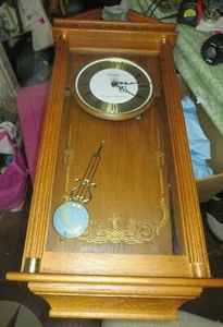 Seiko Quartz Wall Pendulum Clock Westminster Whittington w/Chime 26" tall QXH107 - Picture 1 of 12