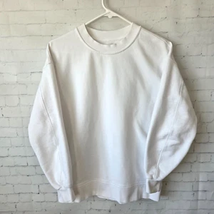 Lululemon perfekt Oversized Crop Crew Größe 2/4 weiß Taillenlänge Lounge - Bild 1 von 5