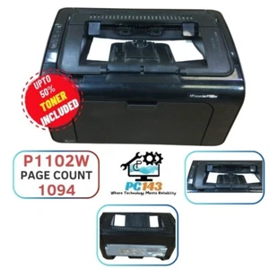 HP LASERJET P1102W WIRELESS PRINTER UPTO 50% TONER INCLUDED PAGE COUNT :- 1094 - Picture 1 of 5