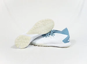 Adidas Predator Accuracy.3 Turf White & Blue Soccer Shoes Sz 8 NEW ID9325 RARE - Picture 1 of 8