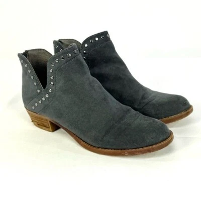 Botín Bailey Carlos by Carlos Santana 8 Gris Tachonado, Cremallera Trasera, Vegano Foto 1 de 4