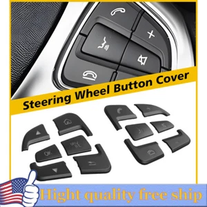Black Steering Wheel Button sticker covers Fits Mercedes Benz GLC C Class W205 - Picture 1 of 9