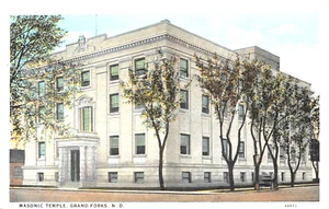#H4263 GRAND FORKS, N.D. POSTCARD, MANONIC TEMPLE - Picture 1 of 2