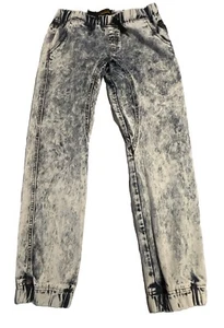 Boys Maxi Milian New York Distressed Acid Washed Pull On Drawstring Jeans 14/16 - Picture 1 of 4