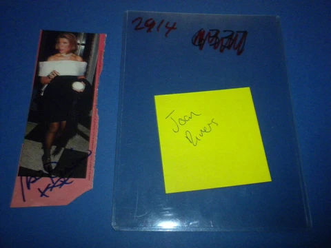 JOAN RIVERS autograph 2" by 5.5" MAGAZINE CLIPPING Cover