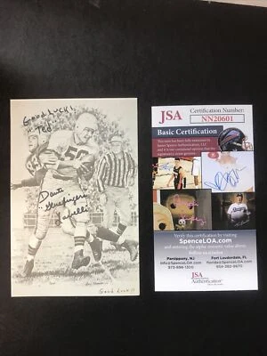 Dante Lavelli Signed Cleveland Browns HOF 4x6 Index Card Auto Autograph - Image 1 of 4