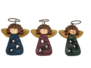 Set of 3 different angel ornaments with halo's - New by Blossom Bucket #19202 - Picture 1 of 7