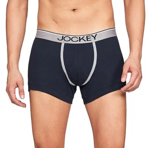 Jockey Men's Super Combed Cotton Rib Solid Trunk Ultrasoft Waistband underwear - Picture 1 of 2