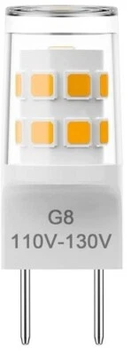 2-Pack G8 Bi-Pin 17 LED Light Bulb SMD 2835 for GE Over the Stove Microwave Oven - Image 1 of 4