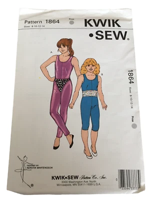 Kwik Sew Sewing Pattern 1864 Girls Unitard Trunks Tube Dance Gymnastics 8-14 UC - Image 1 of 4