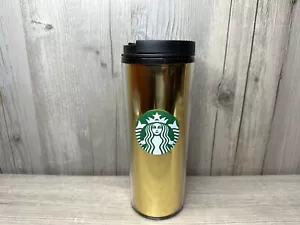 Starbucks 2021 Gold Cold Tumbler 16 oz. - Picture 1 of 6