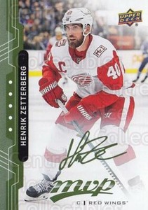 2018-19 Upper Deck MVP Green Script #40 Henrik Zetterberg