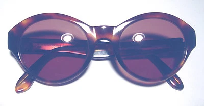 Hand Made CHRISTIAN ROTH Tortoise Frame SERIES 1000 Mauve Lense SUNGLASSES Italy - Image 1 of 4