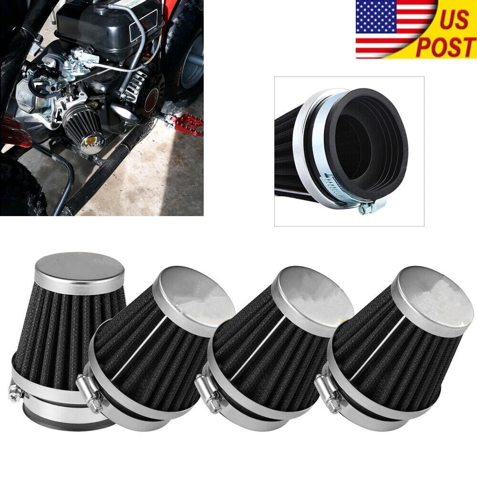 Filtro de aire universal para motocicleta 4 piezas 54 mm apto para Yamaha Suzuki Kawasaki Honda Foto 1 de 4