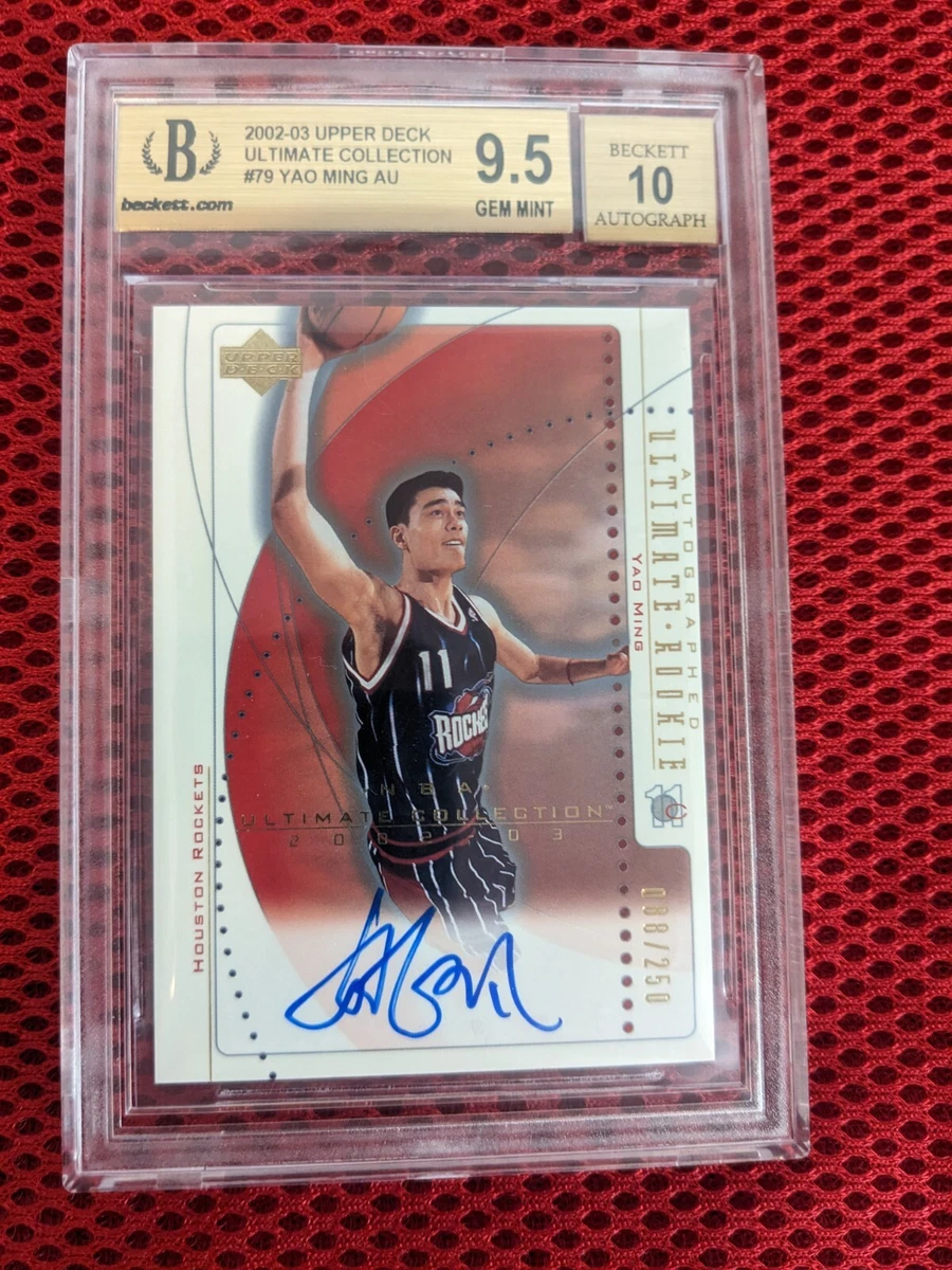 Yao Ming 10 Graded Autographed Basketball Trading Cards