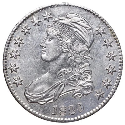 Medio dólar de plata busto tapado 1829 BU *SIN CIRCULAR* MS E321 SWENY Foto 1 de 2