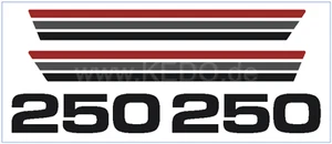 Decal Set for Side Covers, left and right, 4pcs., red/silver/anthracite - Picture 1 of 2