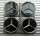 4x Mercedes Black Alloy Wheel Centre Hub Caps 75mm A B C E S M Class Ml Cla Gla