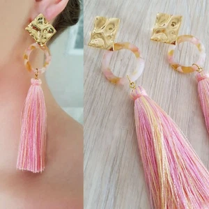 Ohrringe. Tassel Ohrringe. Ohrringe mit Quasten mehrfarbig - Bild 1 von 2