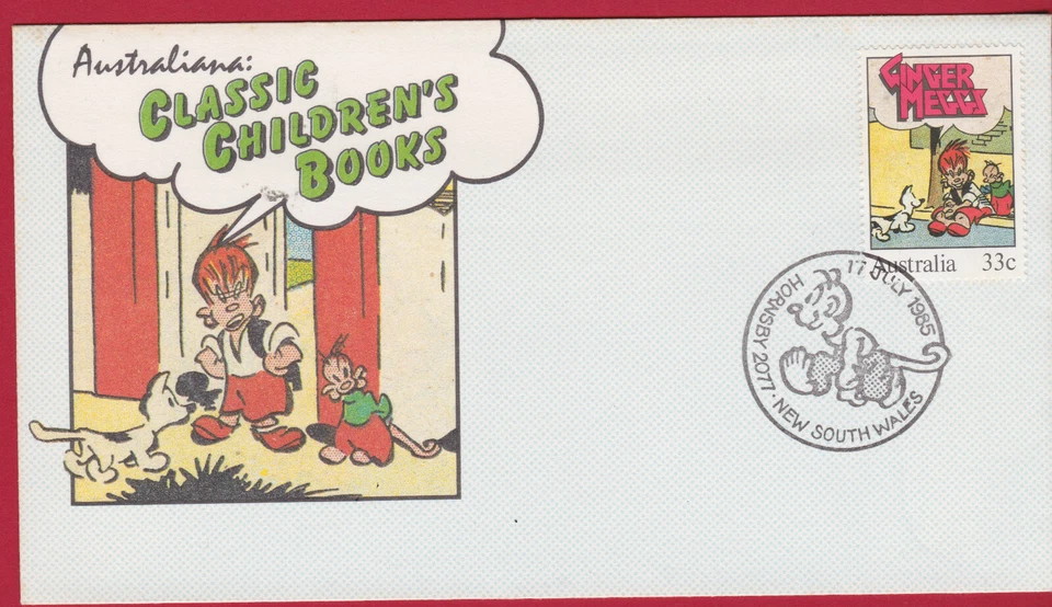 GINGER MEGGS Cartoon Comic Australia 33c Stamp on FDC (First Day Cover) 1985  - Image 1 of 1