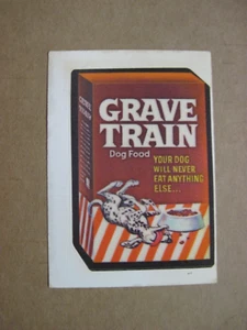 1973 Topps Wacky Packages Pegatina de tela Primera serie Grave Train - Imagen 1 de 4