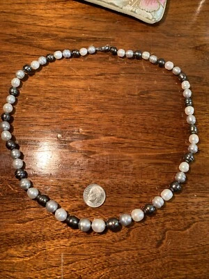 Collar Honora Multicolor Plata Tonificada Perla Cierre Plata Esterlina 20" Foto 1 de 4