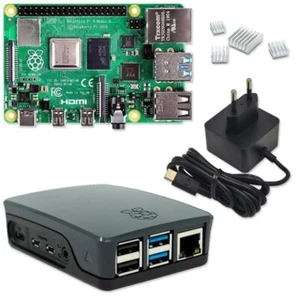 Raspberry Pi 4 Kit de démarrage 4 Go | Bloc d'alimentation USB-C 5 V 3 A | Bo... - Photo 1/5