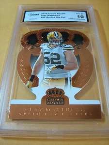 Clay Matthews Packers 2014 Crown Royale troquelado bronce # 86 grado 10 - Imagen 1 de 1