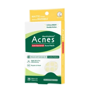 Acnes Anti-Bacterial Calendula Night Patch 36's (0.03CM) Acne Care/Fight Pimple - Picture 1 of 6