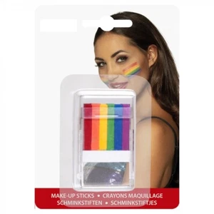 Regenbogen Schminke Make Up Stick 6-in-1 rainbow csd pride gay lesbian outfit - Bild 1 von 1