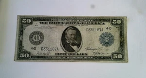 Series 1914 Fifty Dollar Federal Reserve Note $50 Large Size Note Cleveland, OH - Picture 1 of 5