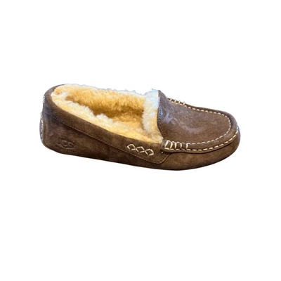 Zapatillas UGG Ansley para mujer 6 mocasines de gamuza chocolate piel de oveja Foto 1 de 4