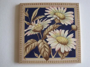 H & R JOHNSON / MINTON HOLLINS 6" SQ. MARGARITE CERAMIC WALL TILE TR14 - Picture 1 of 2