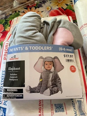 New Size 0-6 Months Elephant Halloween Costume - Image 1 of 2