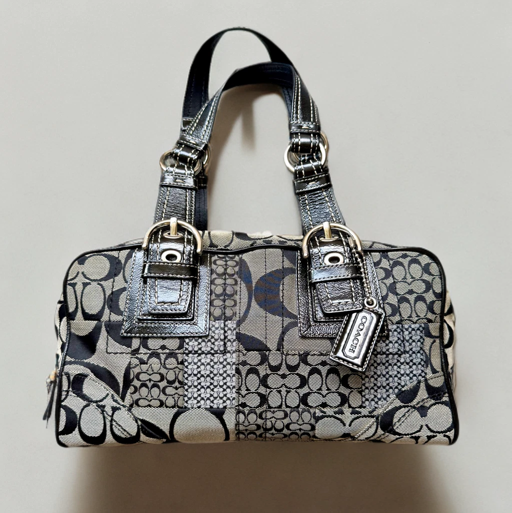 Coach Patchwork Canvas Exterior Satchel/Top Handle Bags & Handbags