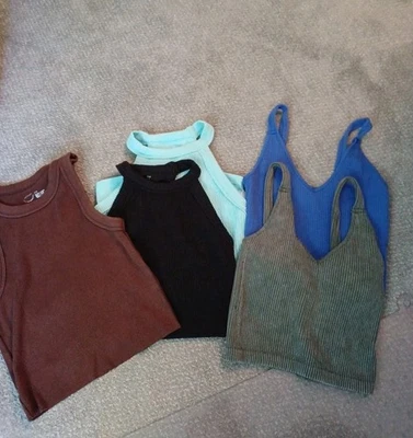 Lot Of 5 Bra Tops/tanks from AERIE, DRY GOODS, Med & Med/Large NWOT! - Image 1 of 4
