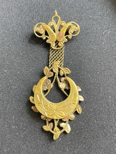 Antike Hänger Brosche goldfarben Hänger selten - Bild 1 von 15