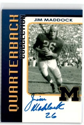 2006 TK LEGACY MICHIGAN WOLVERINES QUARTERBACK COLLECTION JIM MADDOCK AUTO - Image 1 of 2