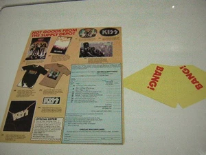 KISS LOVE INSERTS 1977 ORDER FORM & BANG SLIP AUCOIN ACE FREHLEY - Bild 1 von 6