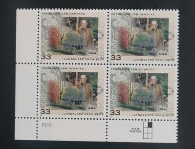 US Stamps Plate Block Scott #3338 33c Frederic Olmsted. MNH. Free Shipping! - Image 1 of 2