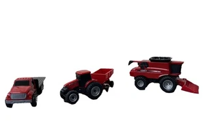 Lot Of 4 ERTL Case IH Farm Vehicles Truck Tractor Grain Hauler Combine Harvester - Picture 1 of 7