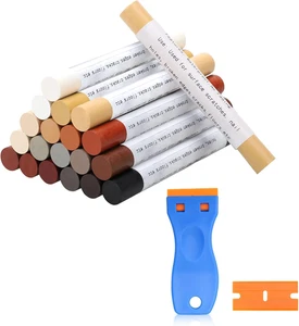 Furniture Repair Wax Crayons Kit, Wood Filler Stick, Laminate Floor Repair Kit - Picture 1 of 7