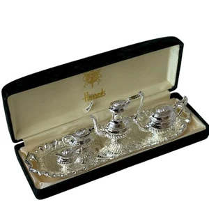 HARRODS versilbertes Miniatur Teeservice Vintage Sammlerstück Made in England - Bild 1 von 13
