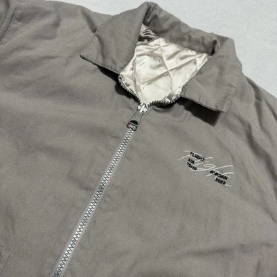 Chaqueta Nike Jordan Para Hombre Grande Reversible Gris Lona Acolchada Air Flight Abrigo Foto 1 de 4
