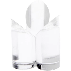 Plymor Clear Acrylic Sphere Stand to Hold Sphere, 1.5" H x 1.25" W x 1.25" D - Picture 1 of 3